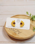 Yellow Sunflower 3 Floral Handmade Lightweight, Polymer Clay Dangle Jewelry, Gift for Her, Studs