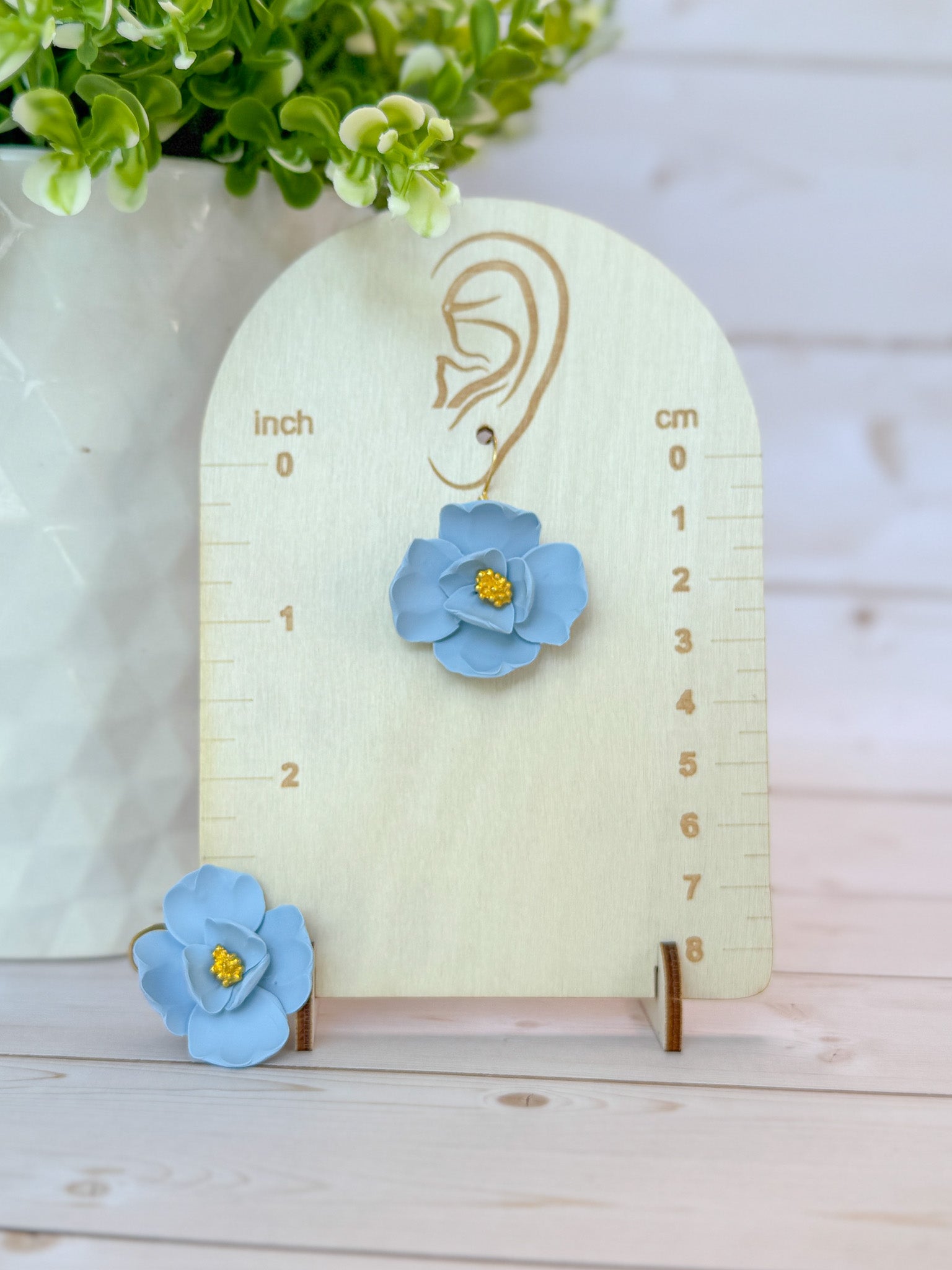 SUZY16 Everyday, Lightweight Floral Earrings, Handmade Polymer Clay Jewelry, Trendy Soft Pastel Colors