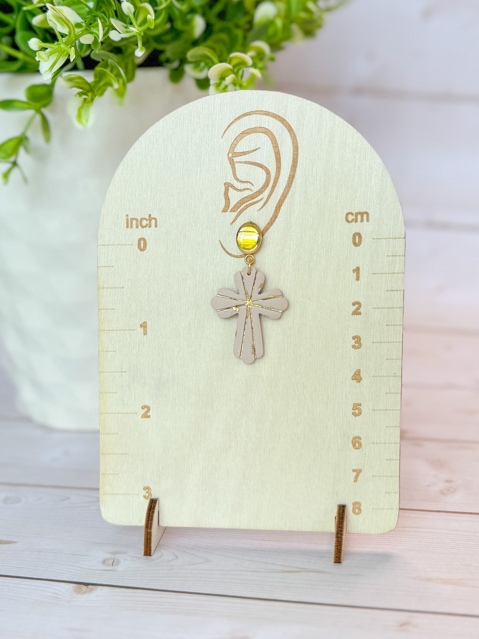 RG4 Faith Inspired Cross Earrings in Moody Colors & Gold| Christian Gift | Handmade Statement Jewelry