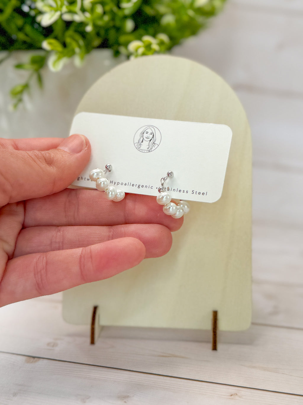 P9 Elegant Ear Huggies 925 Sterling Silver Gold Plated Earrings | Pearl Jewelry | Fine Jewelry