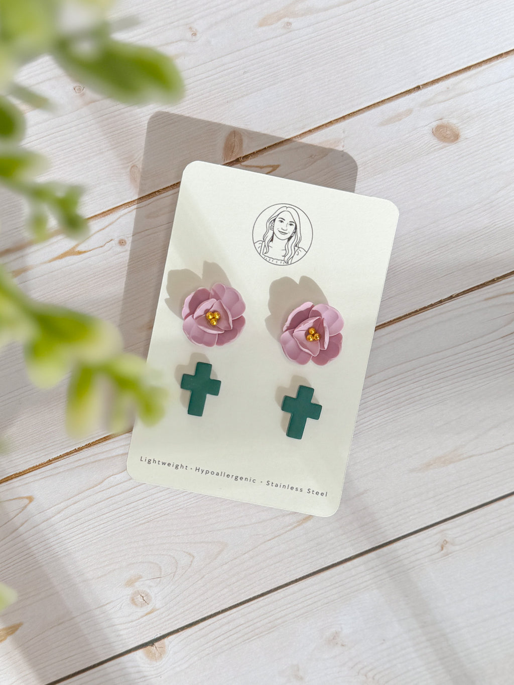 RG12 Faith Inspired Floral Earrings Studpack | Christian Gift | Handmade Polymer Clay Jewelry Hypoallergenic (Copy)