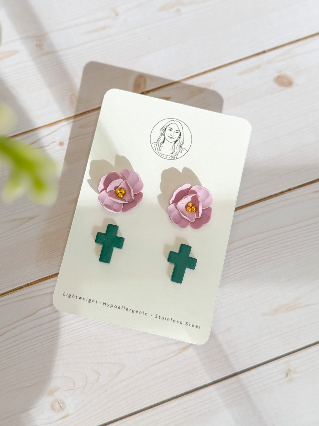 RG12 Faith Inspired Floral Earrings Studpack | Christian Gift | Handmade Polymer Clay Jewelry Hypoallergenic (Copy)