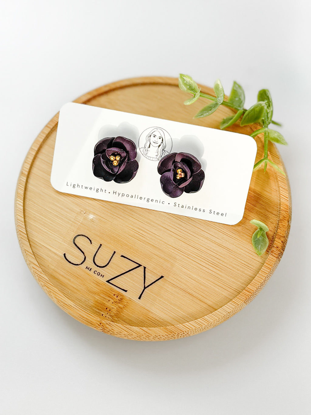 RG11 Faith Inspired Floral Earrings Studs | Christian Gift | Handmade Polymer Clay Jewelry Hypoallergenic