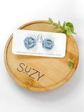 SUZY19 Everyday, Lightweight Floral Earring Studs, Handmade Polymer Clay Jewelry, Trendy Soft Pastel Colors
