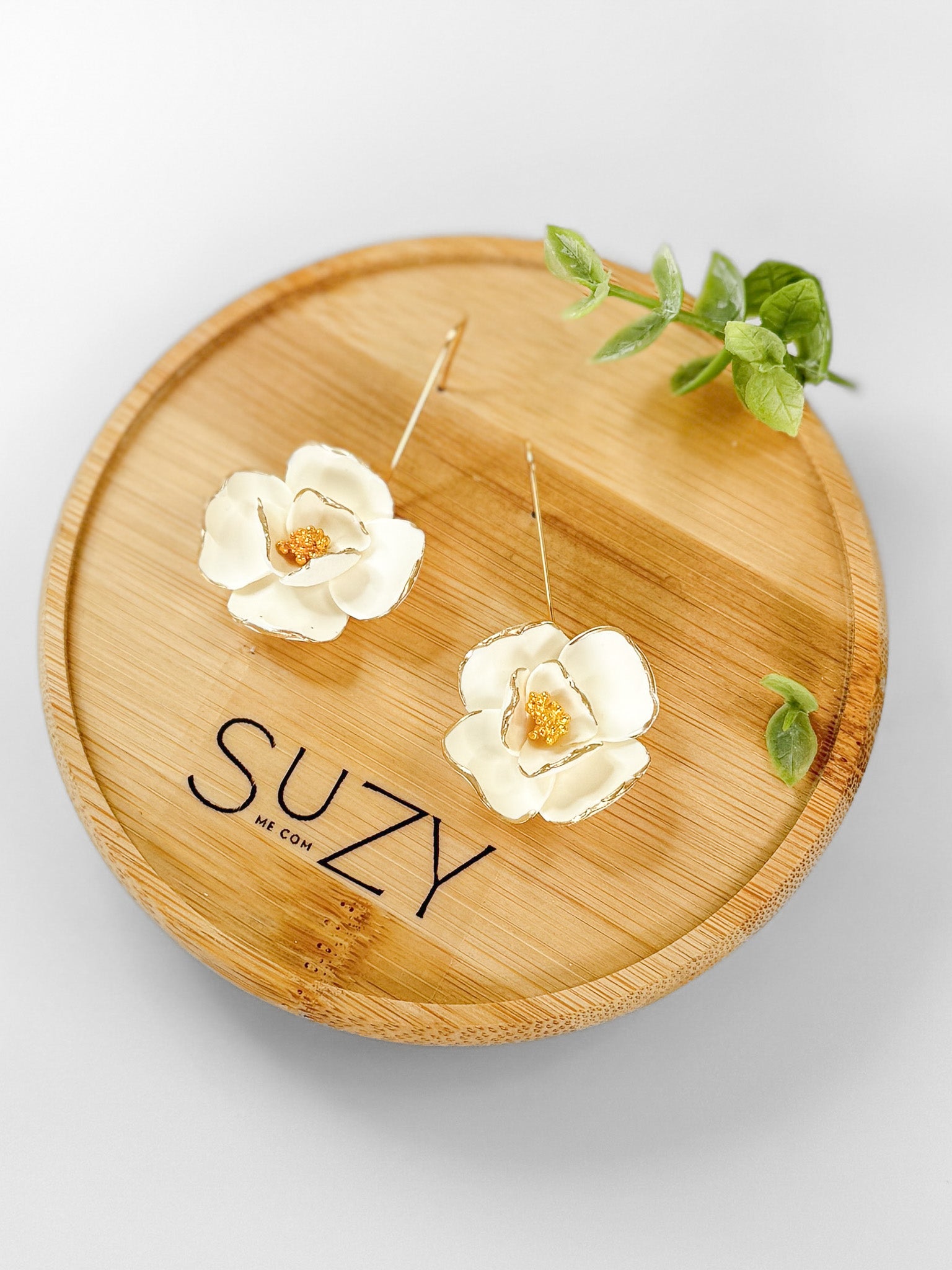 SUZY17 Everyday, Lightweight Floral Earrings, Handmade Polymer Clay Jewelry, Trendy Soft Pastel Colors