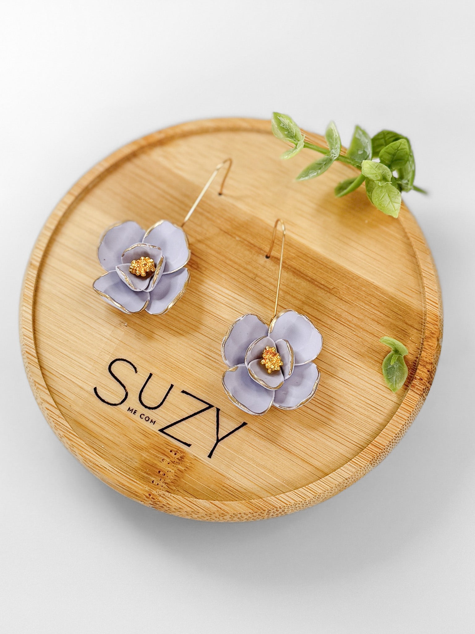 SUZY17 Everyday, Lightweight Floral Earrings, Handmade Polymer Clay Jewelry, Trendy Soft Pastel Colors