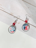 FSS19 Americana Red White and Blue Stars & Stripes Earrings | Patriotic Handmade Polymer Clay Hypoallergenic | 4th of July