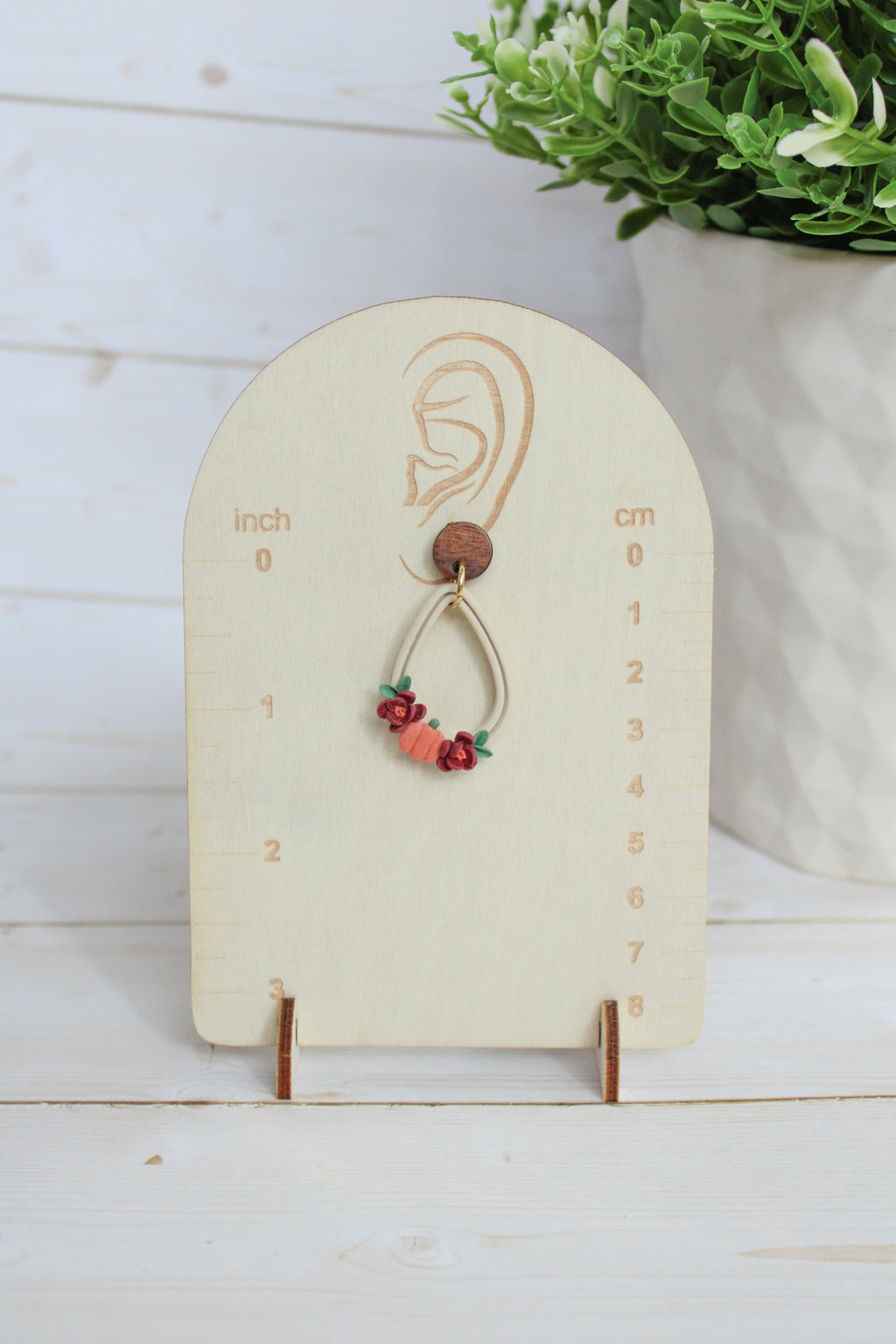 WA1 Whimsical Autumn Floral Statement Earrings | Handmade Polymer Clay Flower Dangle Earrings | Lightweight Fall Jewelry | Boutique Gift for Her