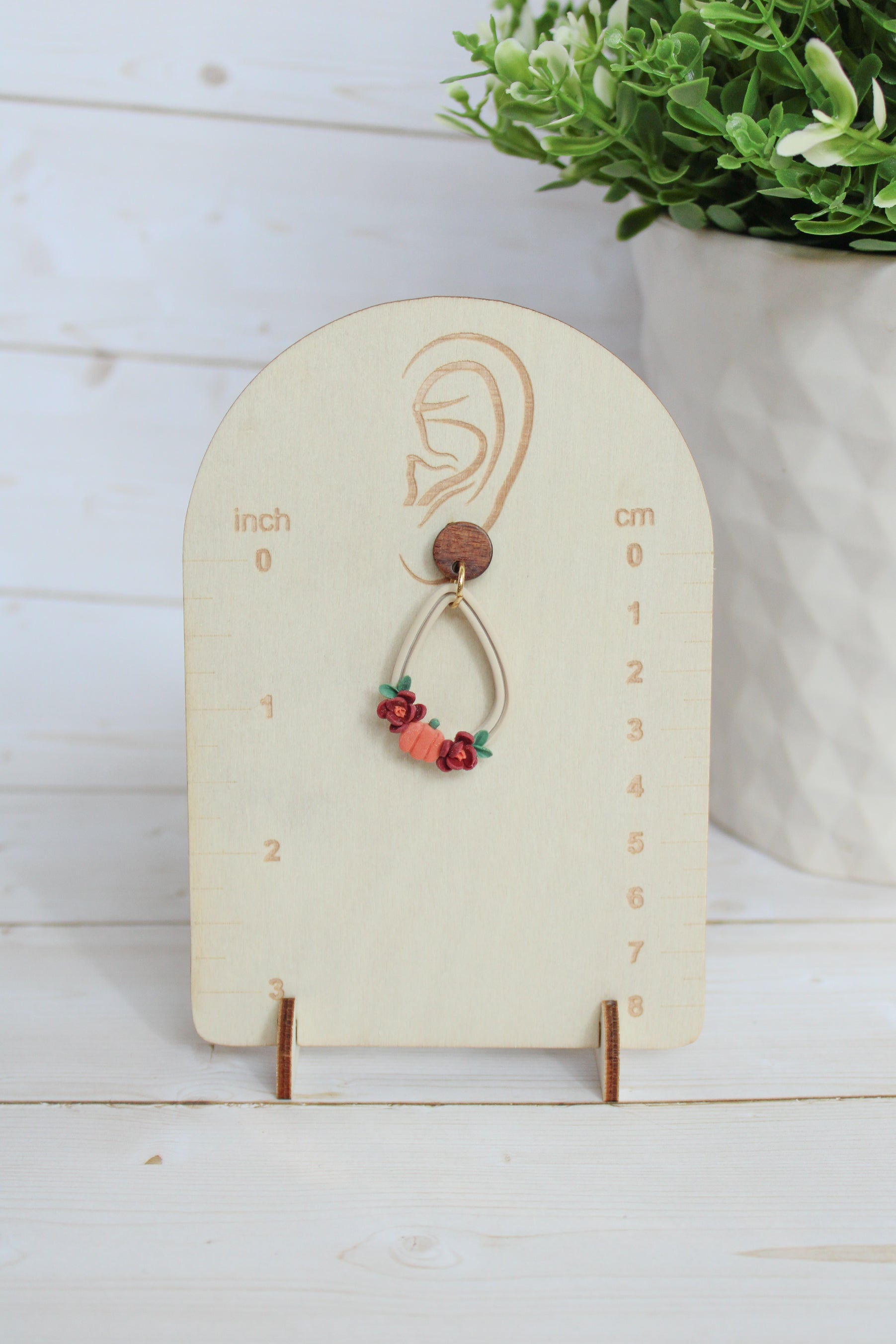 WA1 Whimsical Autumn Floral Statement Earrings | Handmade Polymer Clay Flower Dangle Earrings | Lightweight Fall Jewelry | Boutique Gift for Her