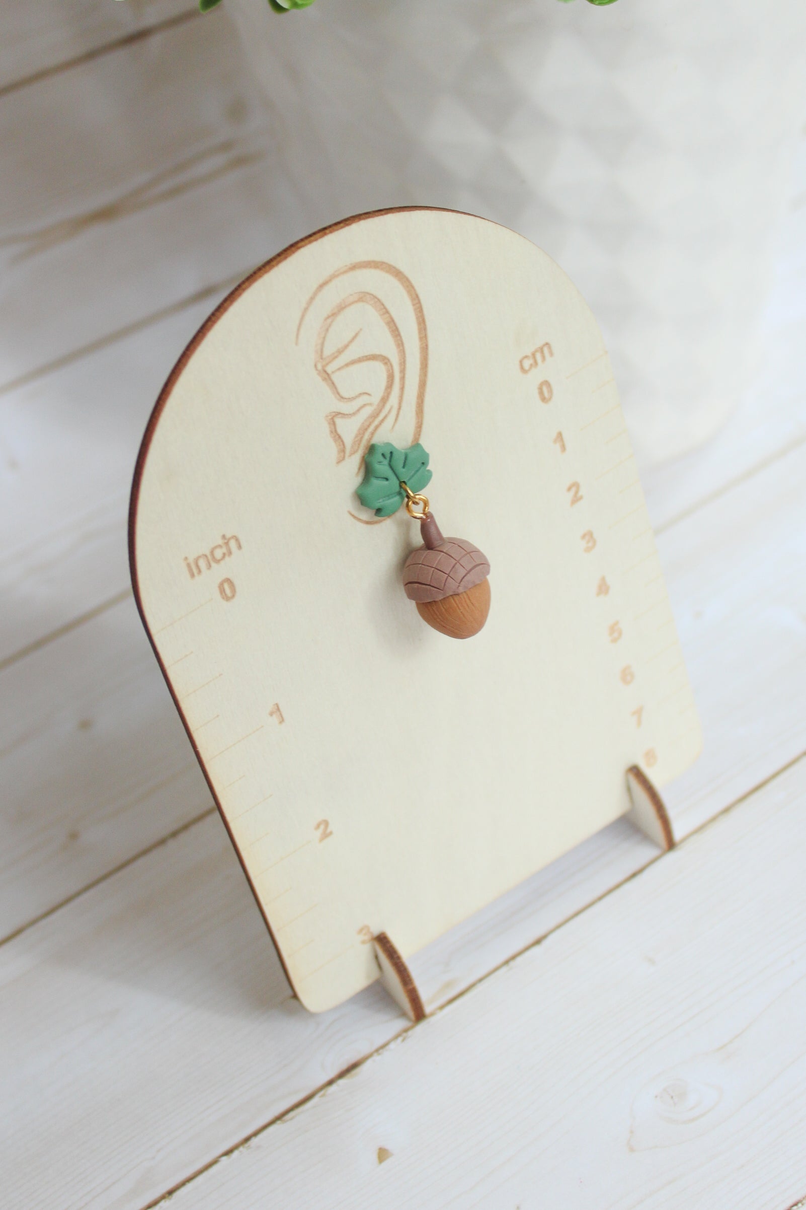 WA9 Whimsical Autumn Acorn Earrings | Handmade 3D Polymer Clay Pumpkin Dangles | Cute Fall Earrings | Gift-able and Hypoallergenic