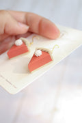 WA8 Whimsical Autumn Pumpkin Pie | Handmade 3D Polymer Clay Pumpkin Dangles | Cute Fall Earrings | Thanksgiving Gift-able and Hypoallergenic