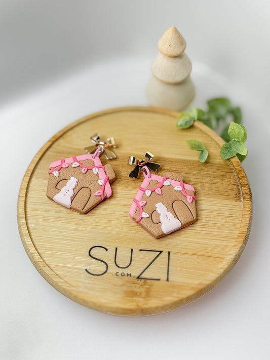 Pink Christmas Gingerbread House