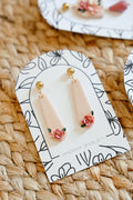 RV6 Blush Garden Floral Earrings – Lightweight Statement Jewelry, Boutique Gift for Her