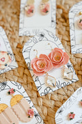 F10 Golden Hour Floral Clay Earrings – Lightweight Warm Tone Statement Jewelry