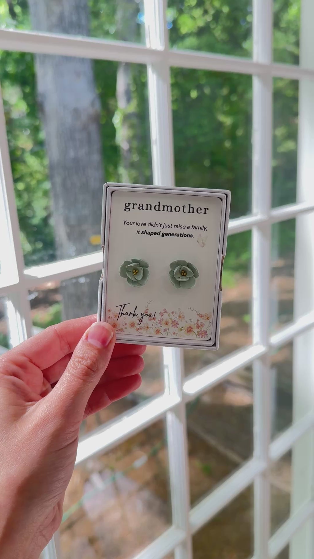 GB4 Floral Gift for Grandma, Meaningful and Sentimental Keepsake Gifts, Lightweight Hypoallergenic Earrings