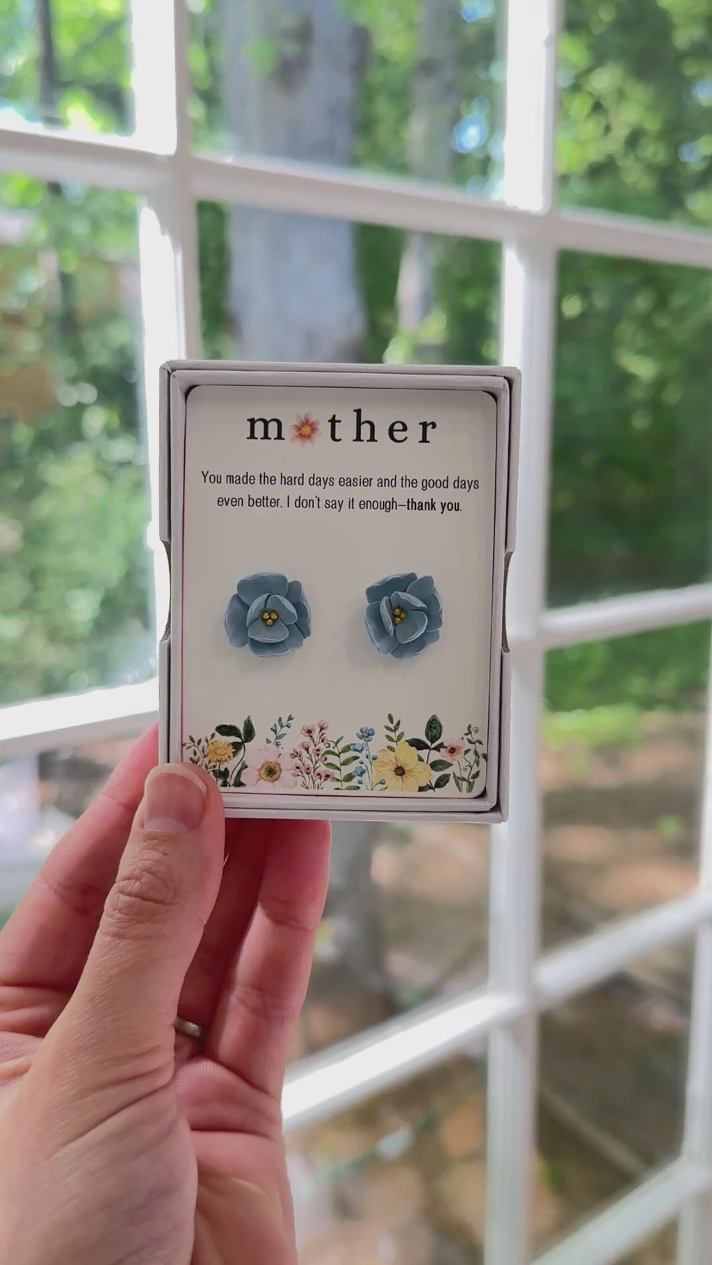 GB1 Floral Gift for Mom, Meaningful and Sentimental Keepsake Gifts, Mother's Day, Lightweight Hypoallergenic Earrings